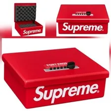 Supreme x Fort knox Steel Safe | Pistol Storage | Security For Guns RED 22LBS 🔥