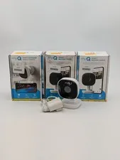 myQ Smart Indoor & Outdoor Wired Home Security Cameras | White | Lot of 3