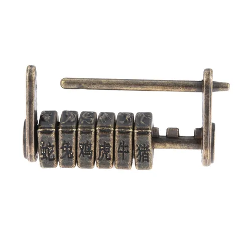 1PC Password Padlock Chinese Zodiac Keyed Lock Home Cabinet Furniture Hardware