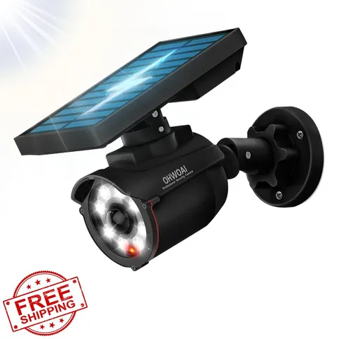 OHWOAI Solar Security Camera Floodlight 2 Pack