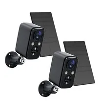 FOAOOD Security Cameras Wireless Outdoor with Solar Panel Cameras for Home Se...