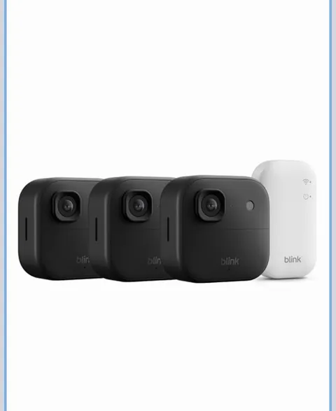 Blink Outdoor 2k 3 Piece Cameras Video Surveillance Security Camcorder Set