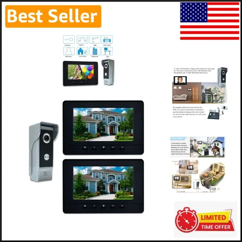Stylish Video Door Phone System with IR Camera & Touch Control - Easy Install