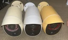 Lot Of 3 - Night Owl White 5MP HD Security Cameras, CM-PXHD50NW-BU-JF - UNTESTED