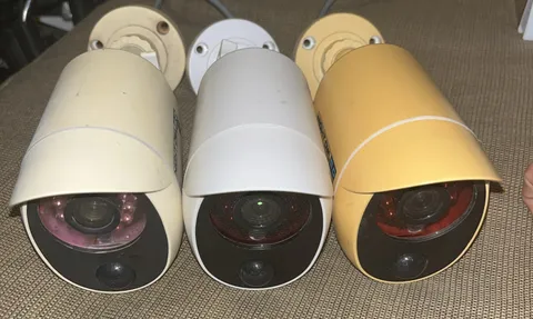 Lot Of 3 - Night Owl White 5MP HD Security Cameras, CM-PXHD50NW-BU-JF - UNTESTED