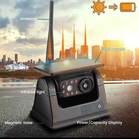 WIFI-30H WiFi Solar Wireless Backup Camera IR Night Vision Magnetic RV Truck