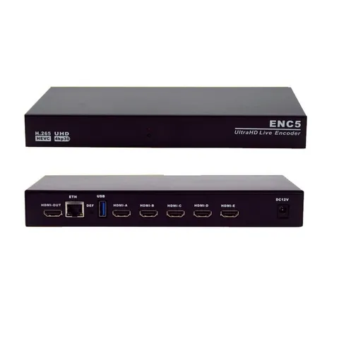ENC5 UltraHD Live Encoder 5-Way 4K Video Encoder HDMI H.265 HEVC UHD 4KP30 os67