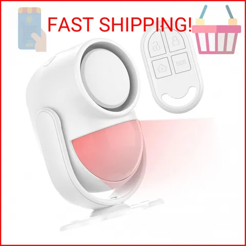 Luckydeer 125dB Loud Motion Sensor Alarm with 328ft Remote Control (40ft PIR Det