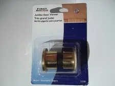 BELWITH First Watch Security NEW 180 Degree Brass Jumbo Door Peep Hole Viewer