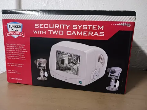 Bunker Hill Security #66556 Security System Black/White Monitor 2 Camera NOB