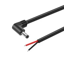 16AWG Right Angle DC Power Pigtail Cable 5.5mm x 2.1mm Male Jack Repair Kit