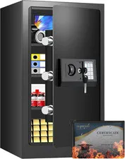 [27.57''] Tall Safe Box, Home Safe with Fireproof Waterproof Bag, 6.2 Cuft Anti-
