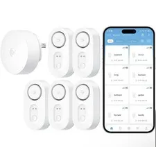 GoveeLife Upgraded Smart Water Leak Detector 1s w/ 1804ft Ultra-Long Range, Wifi