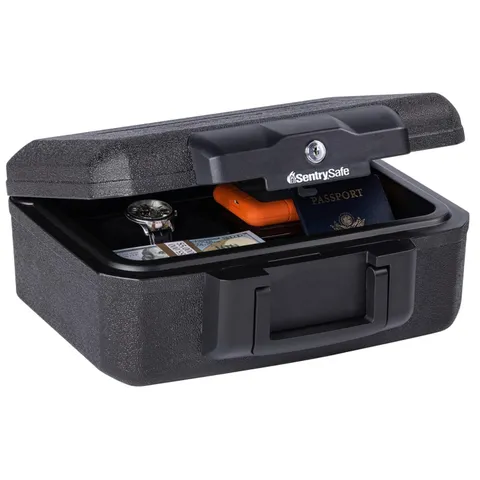 Fireproof Safe with Key Lock 14.3x11.2x6.1 inch Fire-Resistant Lock Box for D...