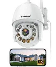 4K/8MP Security Camera Outdoor, Wireless WiFi IP Camera Home Security System ...