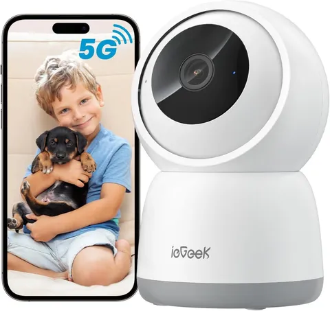 Indoor Camera, 2K Cameras for Home Security, 5G Security Camera Indoor, 360° Pet