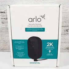 Arlo Essential Security Camera Wired 2K  Plug-In Powered 2025 Black 1 Camera NEW