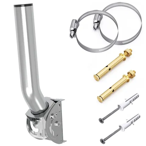Universal Antenna Pole Mount, 11''(H) - Φ1.38'’ Stainless Steel 430 Pole and ...