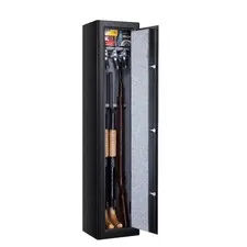 4 Gun Steel Safe, Electronic Digital Lock, Fire-Resistant, Black, 4-Gun
