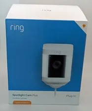 Ring Spotlight Cam Plus, Plug-In - White (New)