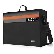 Fireproof Document Box 5200℉ Insulated Waterproof 14.9"x11.8"x4.7" - Safe