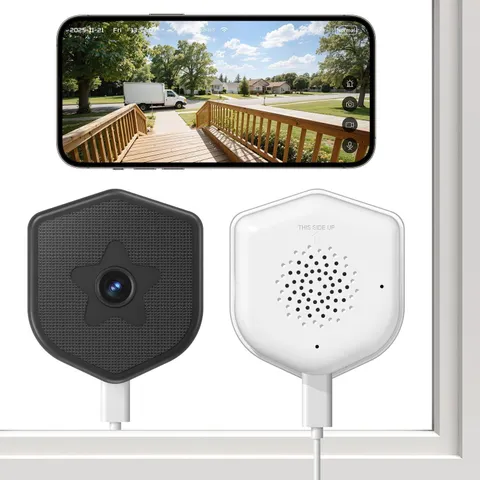 2K Window Security Camera, 2.4Ghz & 5Ghz Wifi Indoor Window Cameras for Home Sec