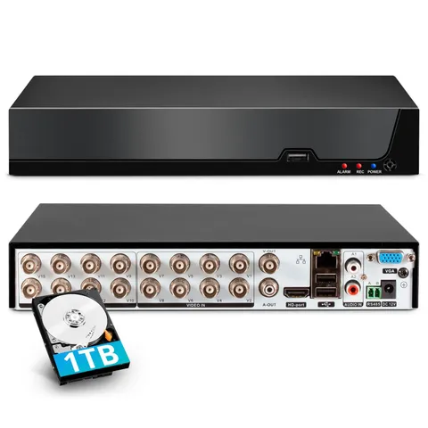 【2026 Upgraded】16 Channel Security DVR System with 1TB Hard Drive Hybrid 6