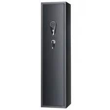 6-Rifles Safe, Fingerprint and Digital Keypad Lock, Storage Cabinet with Removab