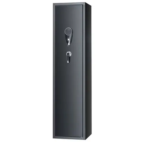 6-Rifles Safe, Fingerprint and Digital Keypad Lock, Storage Cabinet with Removab