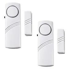 2 Pack Door Window Alarm, Magnetic Burglar Alert Sensor, Loud DIY Security Alarm