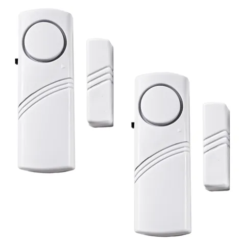 2 Pack Door Window Alarm, Magnetic Burglar Alert Sensor, Loud DIY Security Alarm