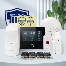 HOMSECUR Wireless WIFI 4G Home 4.3" Alarm System Touch Screen+4 Pet-Immune PIR