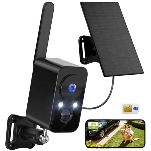 4G SIM Cellular Security Camera - Wireless Outdoor/Indoor