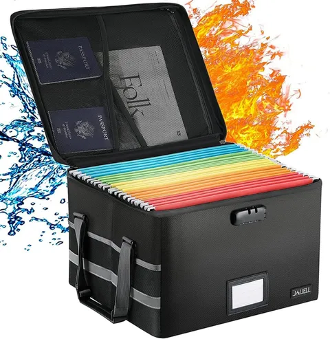 Fireproof Box with Lock, Document Storage Organizer with Lid, organizer Filing S