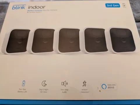 Blink Indoor 3rd Generation Security Cameras 5 Camera System Battery Powered
