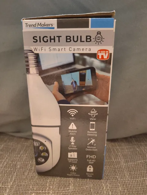 Trend Makers Sight Bulb WiFi Smart Camera White With 2 Way 128GB SD Card
