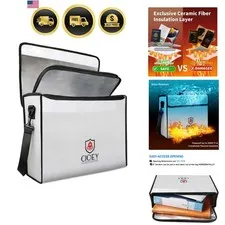 Fireproof Document Bag Fireproof Safe Box Waterproof Large Travel Security