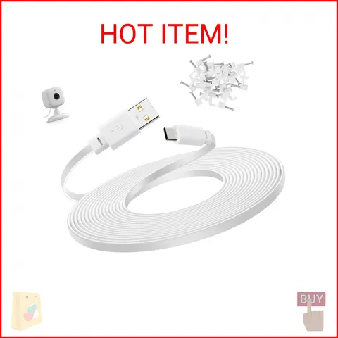 Smays 30 ft Power Cord for Blink Mini 2 Security Camera, Blink Outdoor 4, Long U