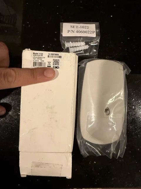 DMP 1122 Wireless PIR Motion Sensor Detector White with Battery