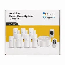 tolviviov Home Alarm System 12 Piece Kit Wi-Fi Google Home Amazon Echo