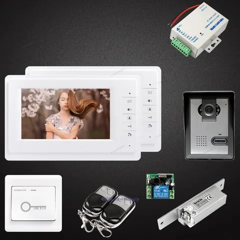 7" Video Security Door Phone with Intra-monitor Audio Intercom for Home Security