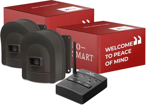 Hosmart 1/2 Mile Wireless Driveway Alarm System with 2 Sensors & 1 Receiver