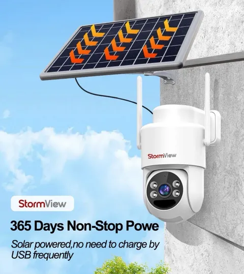 StormView 4G LTE Solar Battery Outdoor Camera, HD 8MP, Full Colour at Night