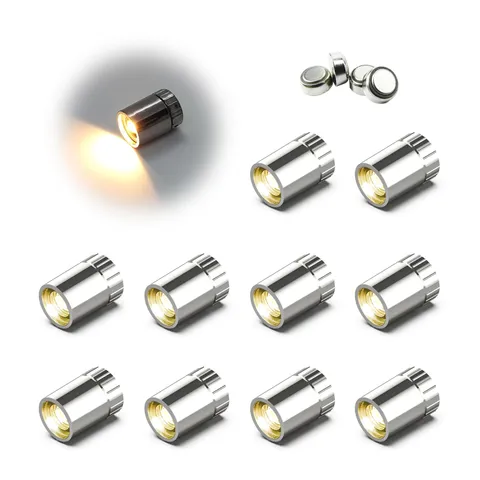 10 Pack Small Spotlight Battery Operated LED Lights, Warm White