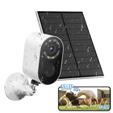 Solar Security Camera Outdoor Wireless WiFi 1080P CCTV Battery Powered Night