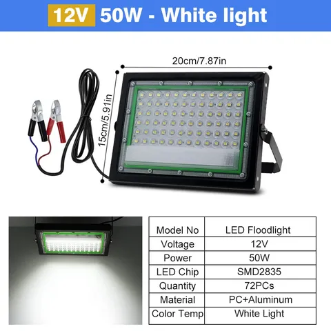 50W/100W LED Outdoor Floodlight with White Light/Warm Light/Rgb with Switch EU P