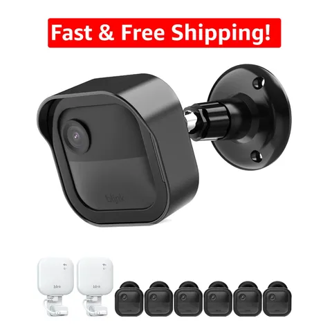 Ultimate 6 Pack Blink Outdoor Camera Mounts with Weatherproof Housing - Black