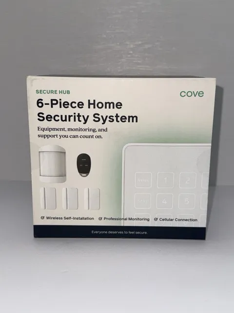 Cove Secure Hub Wireless Home Security System Kit w/ Keypad Sensors Alarm