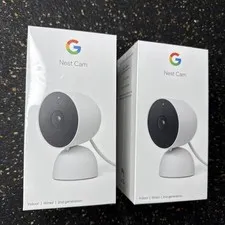 Lot 2 New Google Nest Cam Indoor/Wired 2nd Generation Surveillance Camera