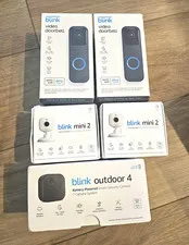 1 Blink Outdoor 4 1080p 1 Camera System Black, 2 Video Doorbell ,2 Mini2 Bundle